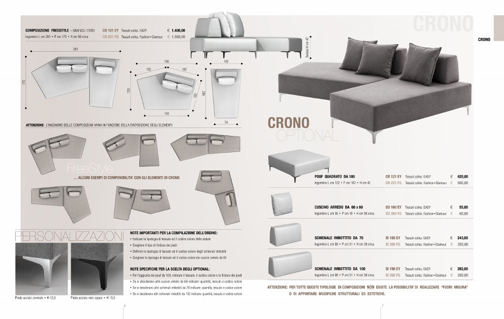 Divano Design moderno CRONO