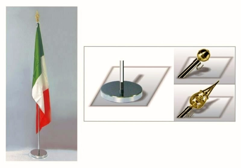 FLAGS Bandiera personalizzata in raso con piedistallo pezzi 3